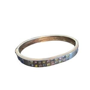 Multicolor Topaz Quartz Sterling Silver Bracelet